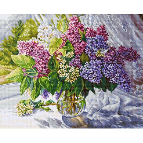 (image for) Lilac Bouquet Counted Cross Stitch Kit